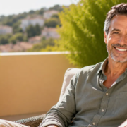 Homme de 50 ans avec les dents qui bougent, pense à bénéficier d'implants dentaires
