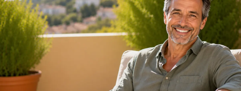 Homme de 50 ans avec les dents qui bougent, pense à bénéficier d'implants dentaires