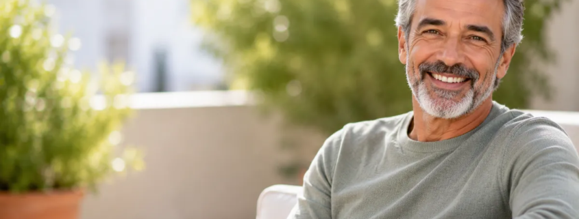 Homme de 50 ans présentant un manque d'os pour la pose d'implant dentaire